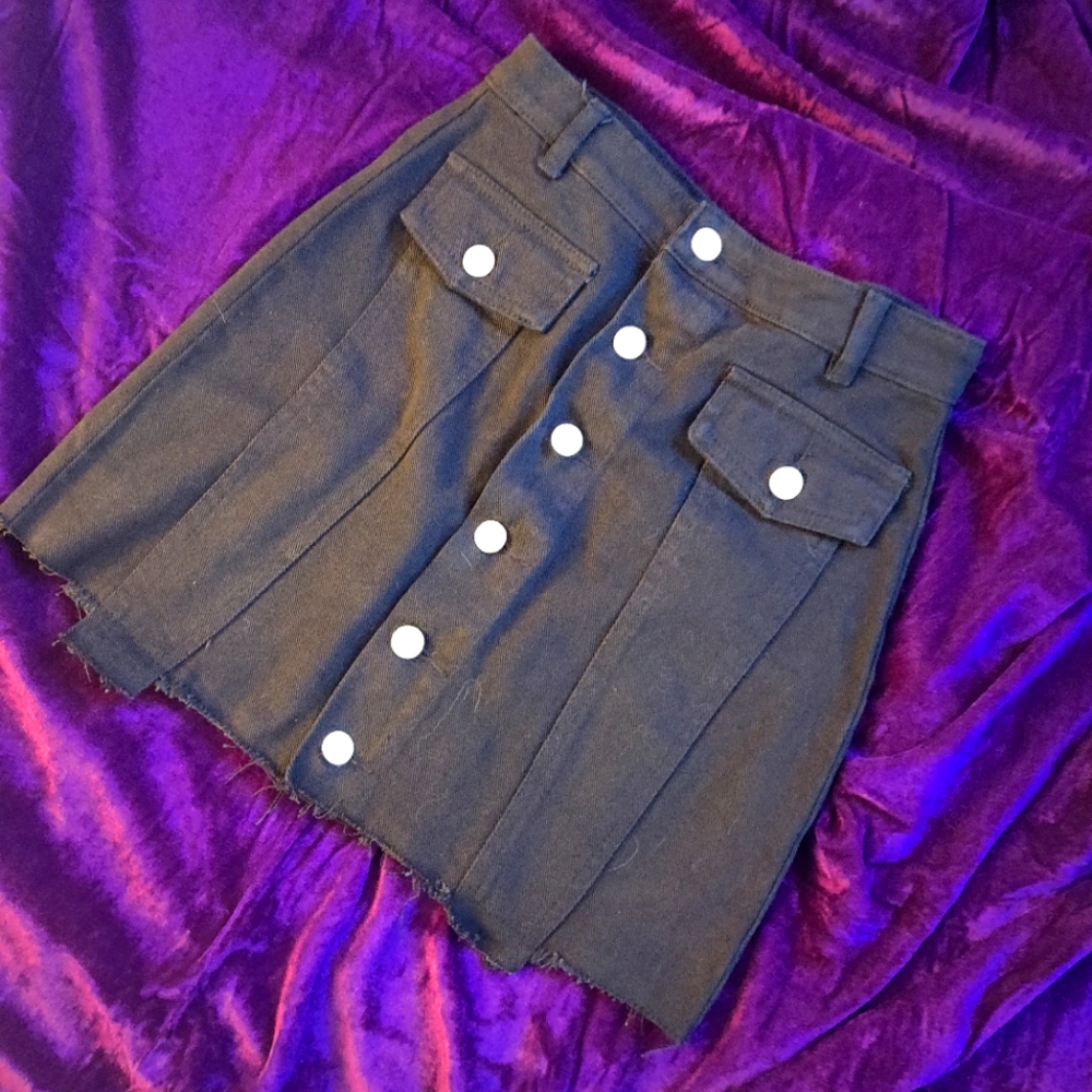 Black Jean Skirt